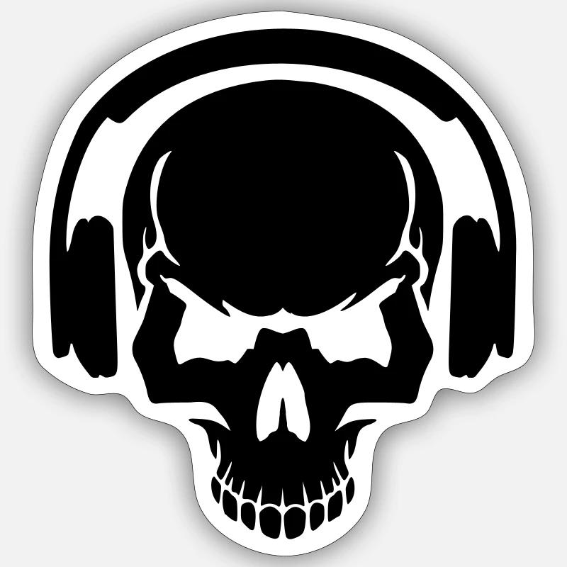 DJ - Sticker taille S (10 x 10 cm) - blanc mat