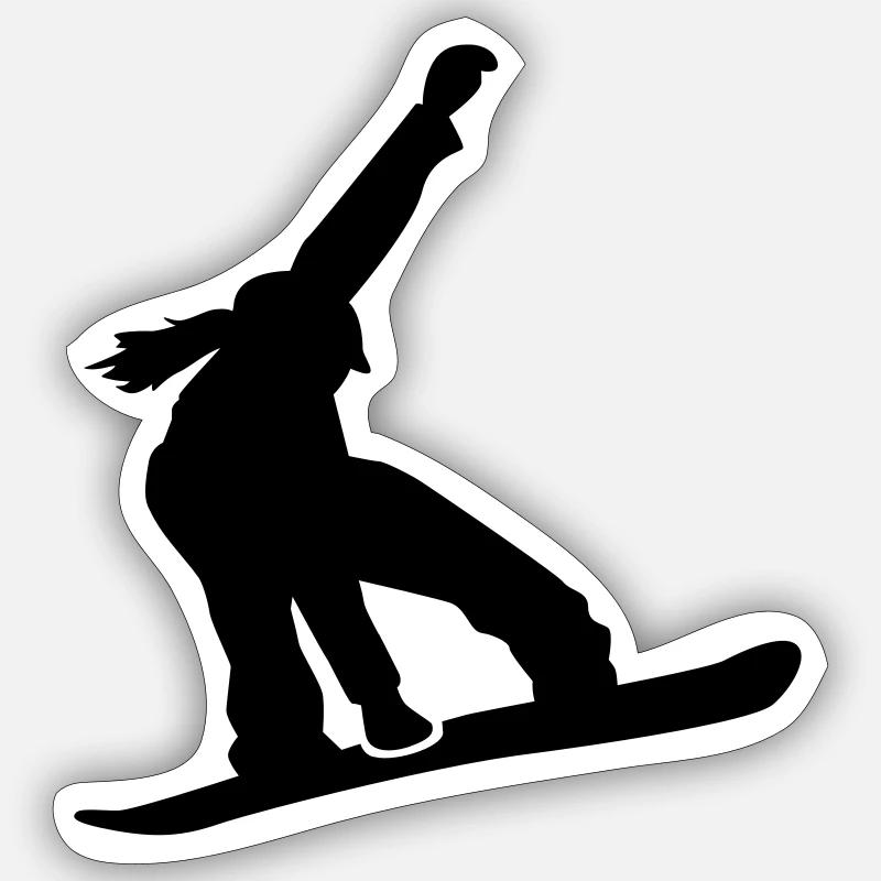 Snowboard Sticker taille S (10 x 10 cm)