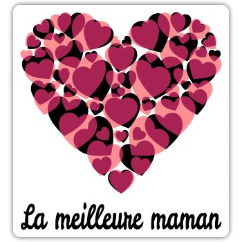 la meilleure maman - Sticker Größe S (10 x 10 cm) - Mattweiß - Vorne