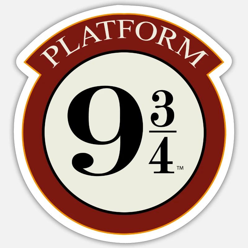 Harry Potter Platform 9 3/4 - Sticker Größe S (10 x 10 cm) - Mattweiß