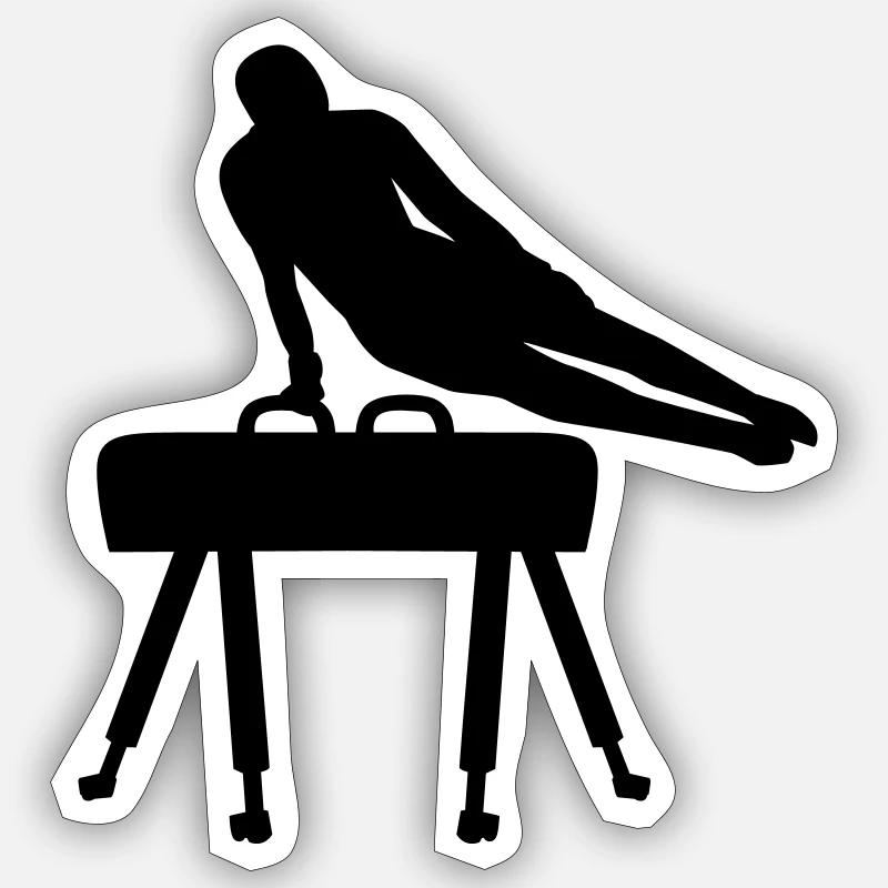 Gymnastics - Sticker size S (10 x 10 cm) - white matte