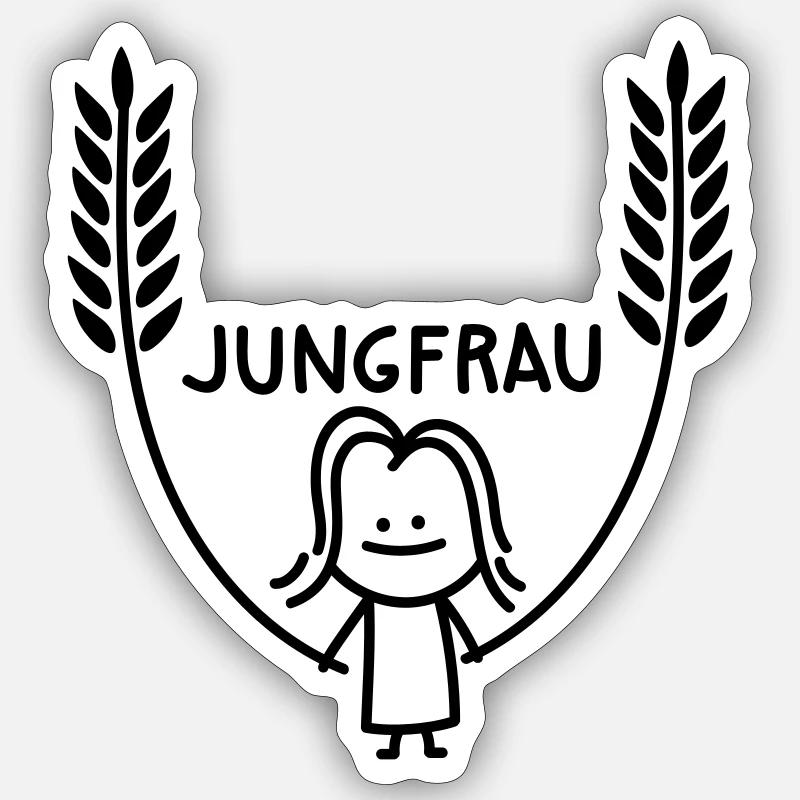 Funny maiden Sticker size S (10 x 10 cm)