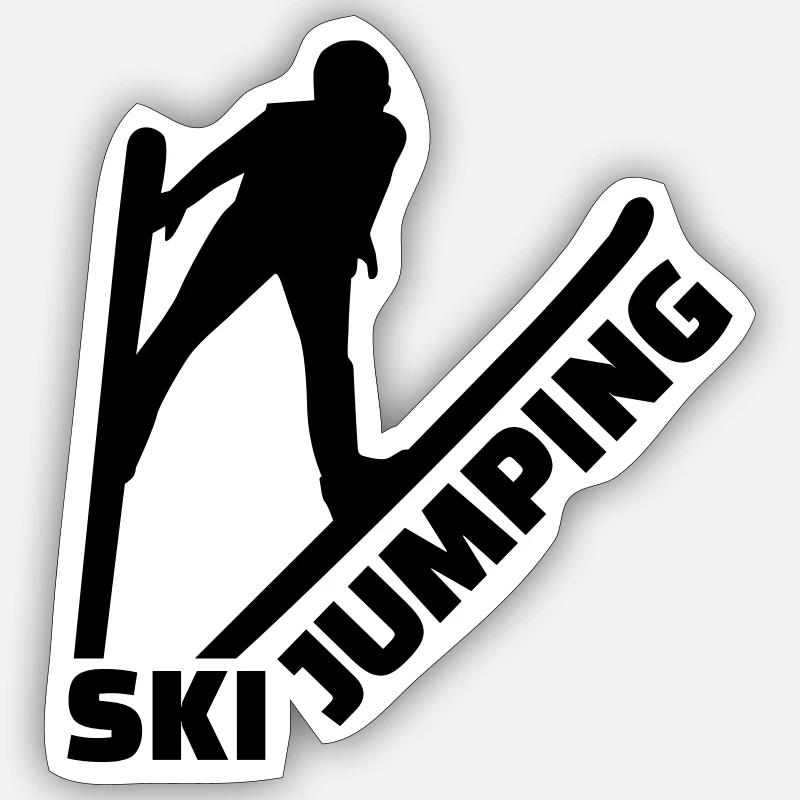 Ski jumping Sticker size S (10 x 10 cm)