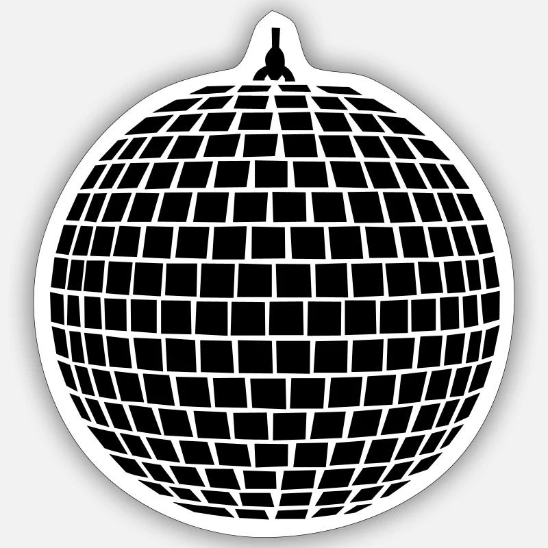 Disco - Sticker taille S (10 x 10 cm) - blanc mat