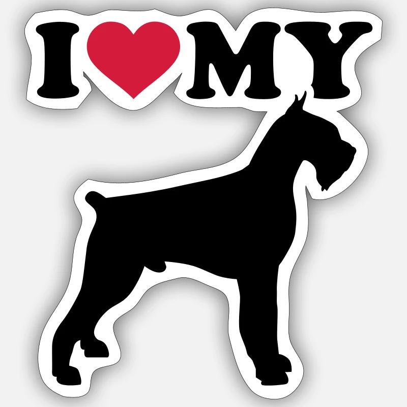 giant schnauzer - Sticker size S (10 x 10 cm) - white matte