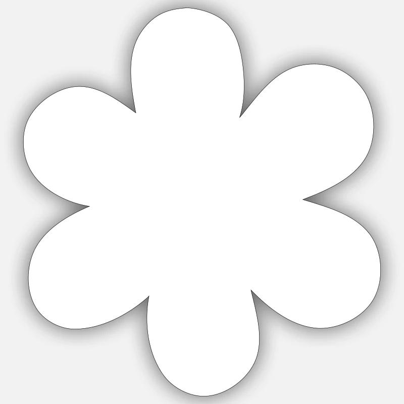 Ornament oder weisse Blume (Vectorgraphic) Sticker Größe S (10 x 10 cm)