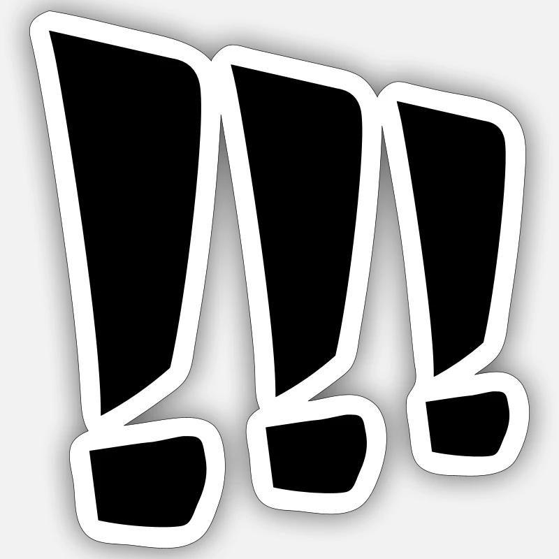 exclamation mark Sticker size S (10 x 10 cm)
