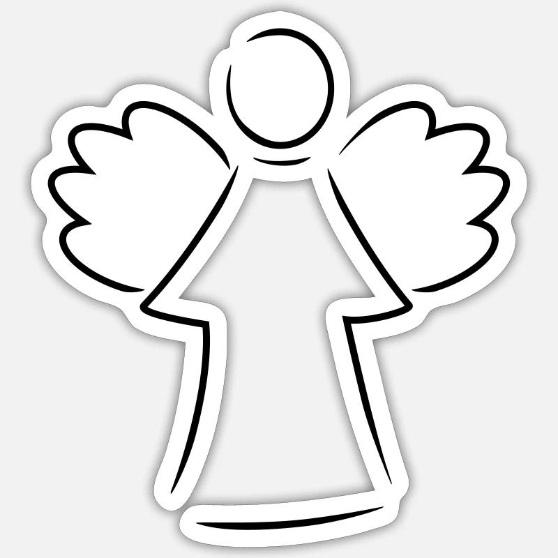 ange Sticker taille S (10 x 10 cm)