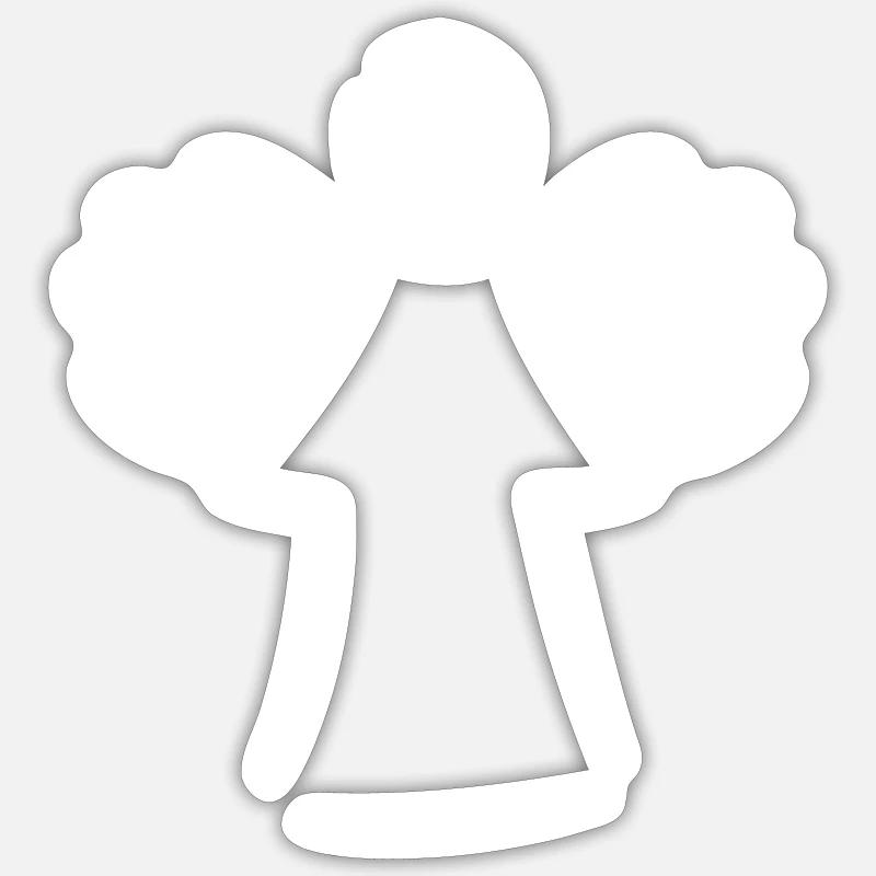engelw - Sticker taille S (10 x 10 cm) - blanc mat