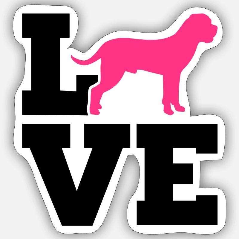 Cane Corso - Sticker Größe S (10 x 10 cm) - Mattweiß