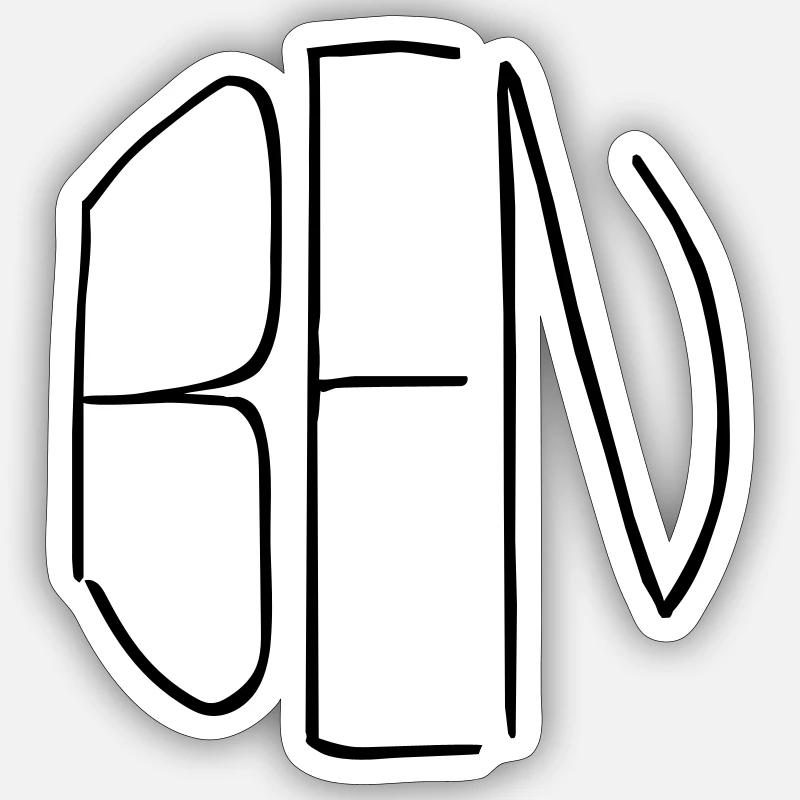 Cadeau Ben Sticker taille S (10 x 10 cm)
