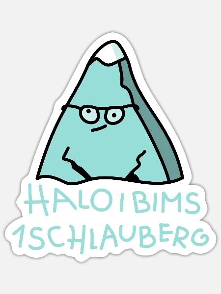 Schlauberger (b) - Sticker Größe S (10 x 10 cm) - Mattweiß
