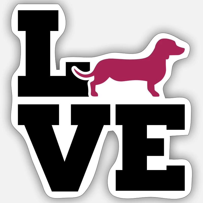 Dachshund - Sticker size S (10 x 10 cm) - white matte