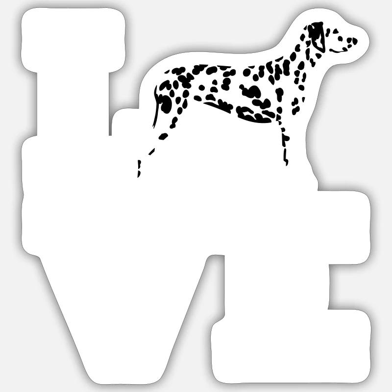 Dalmatien Sticker taille S (10 x 10 cm)