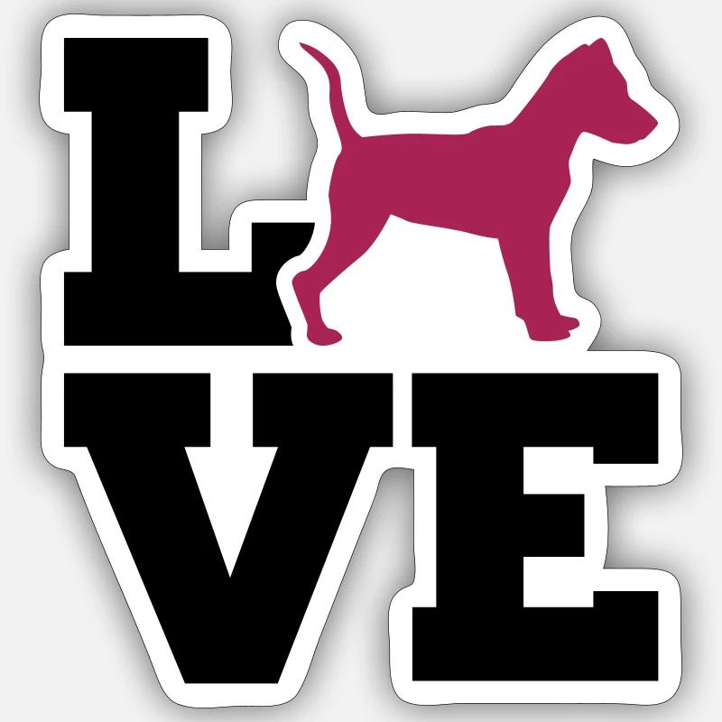 Pinscher nain - Sticker taille S (10 x 10 cm) - blanc mat