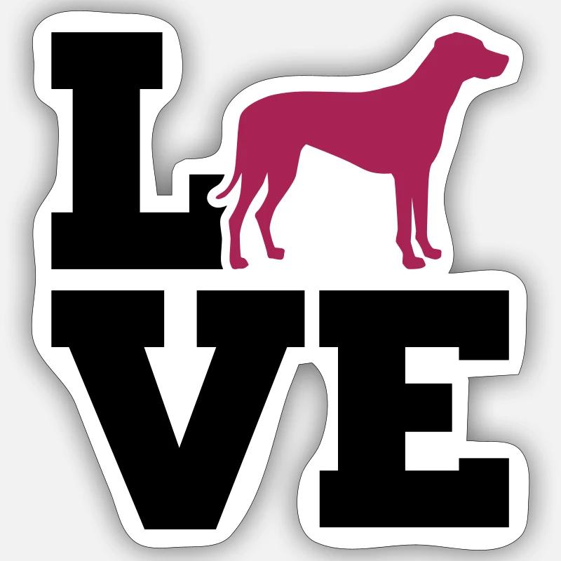Rhodesian Ridgeback - Sticker Größe S (10 x 10 cm) - Mattweiß