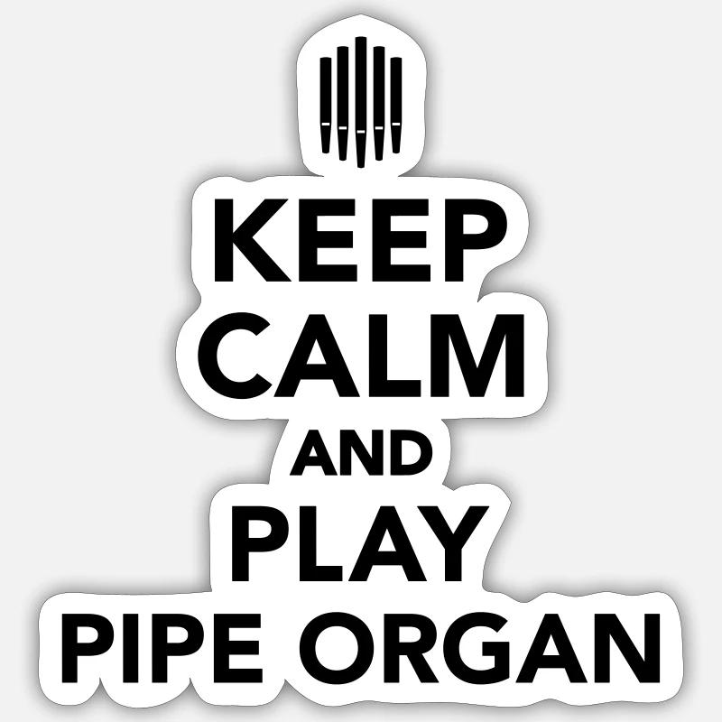 Orgue - Sticker taille S (10 x 10 cm) - blanc mat