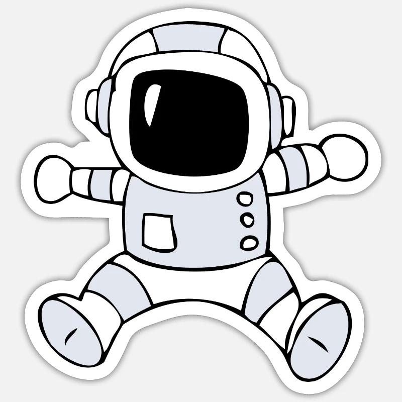 astronaut - Sticker size S (10 x 10 cm) - white matte