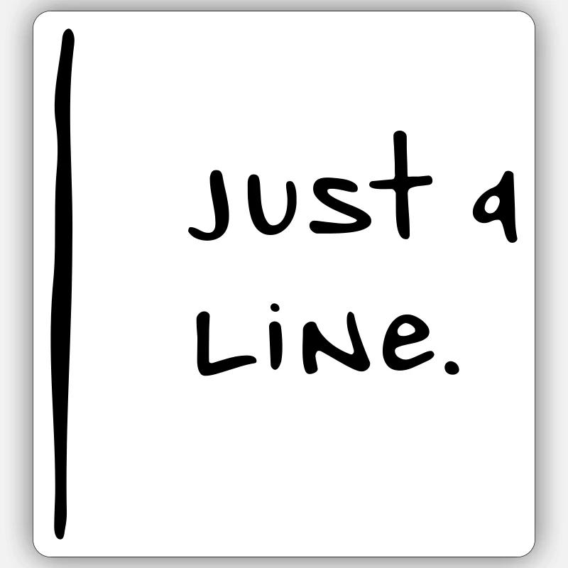 Juste une ligne Sticker taille S (10 x 10 cm)