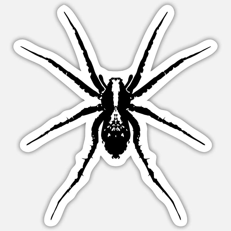 Spinne / Wolfsspinne Sticker Größe S (10 x 10 cm)