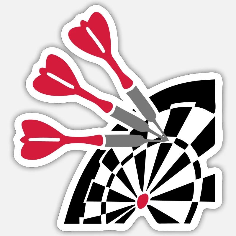 Fléchettes flèche fléchettes Sticker taille S (10 x 10 cm)