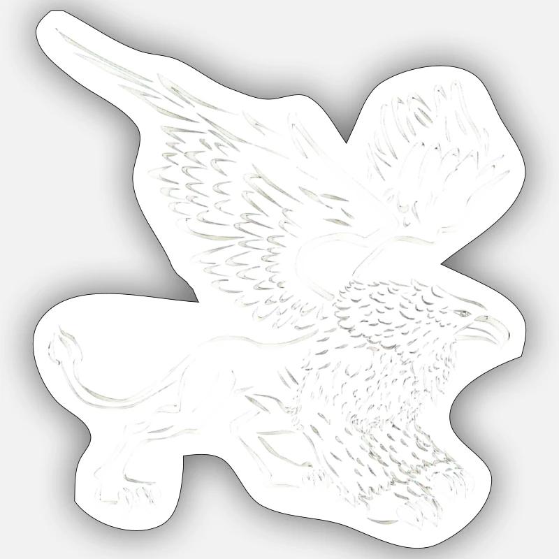 Griffon - Sticker taille S (10 x 10 cm) - blanc mat