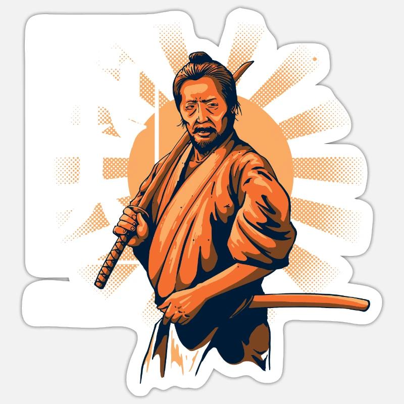 Samurai Warrior Sticker Größe S (10 x 10 cm)