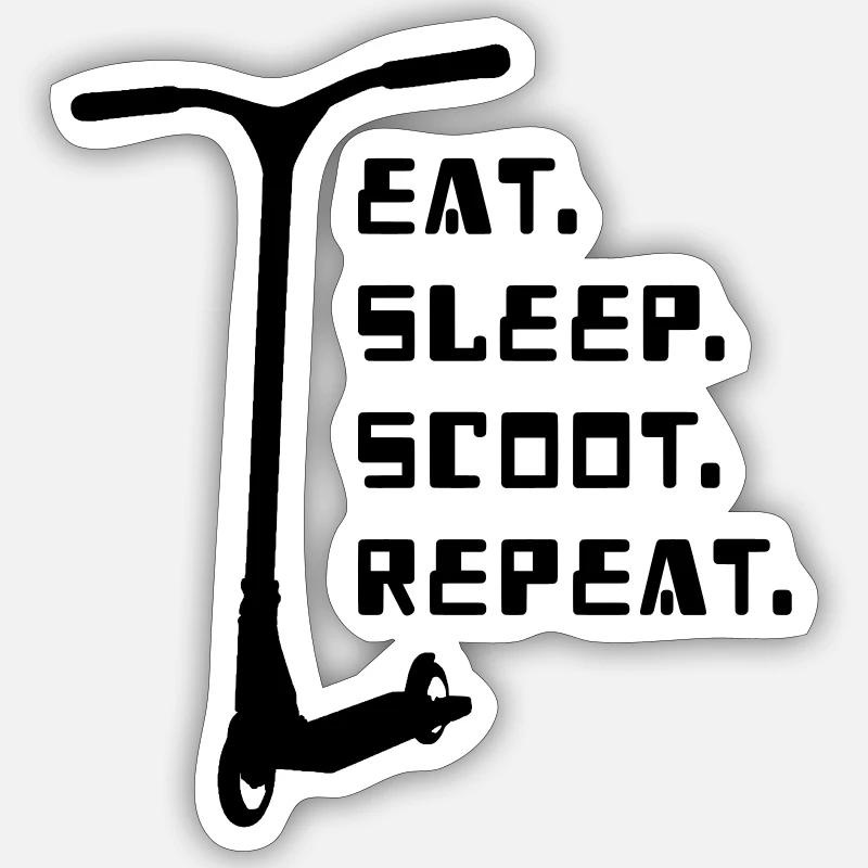 SCOOTER TRAINING COOL GIFT STUNTSCOOTER KIDS - Sticker taille S (10 x 10 cm) - blanc mat