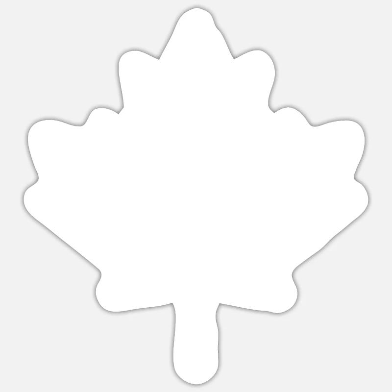 feuille d'érable - Sticker taille S (10 x 10 cm) - blanc mat