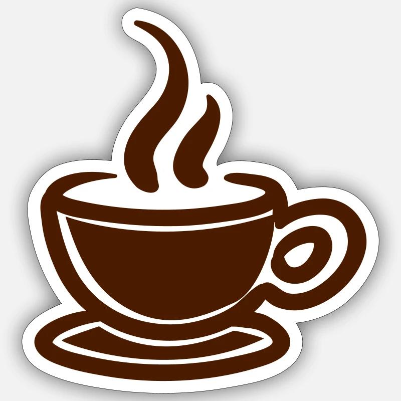 coffee - Sticker size S (10 x 10 cm) - white matte