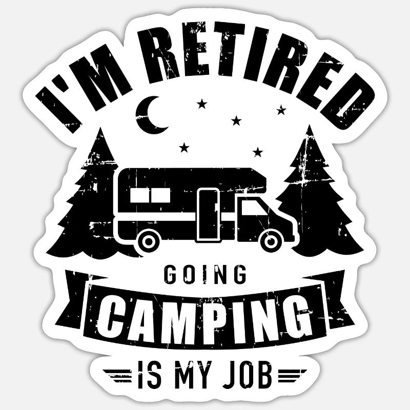 Camper - Sticker size S (10 x 10 cm) - white matte