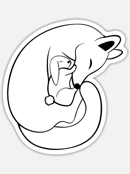 - Sticker size S (10 x 10 cm) - white matte
