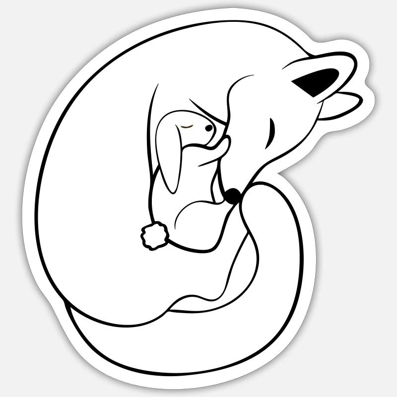 Fuchs & Hase Sticker Größe S (10 x 10 cm)