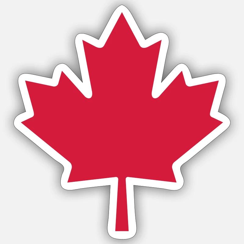 Mapple leaf - Sticker size S (10 x 10 cm) - white matte