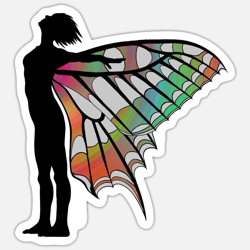 Pixie invert - Sticker size S (10 x 10 cm) - white matte