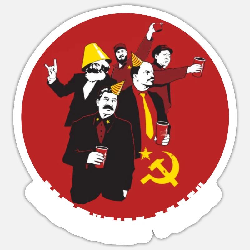 Fun tee communist - Sticker size S (10 x 10 cm) - white matte