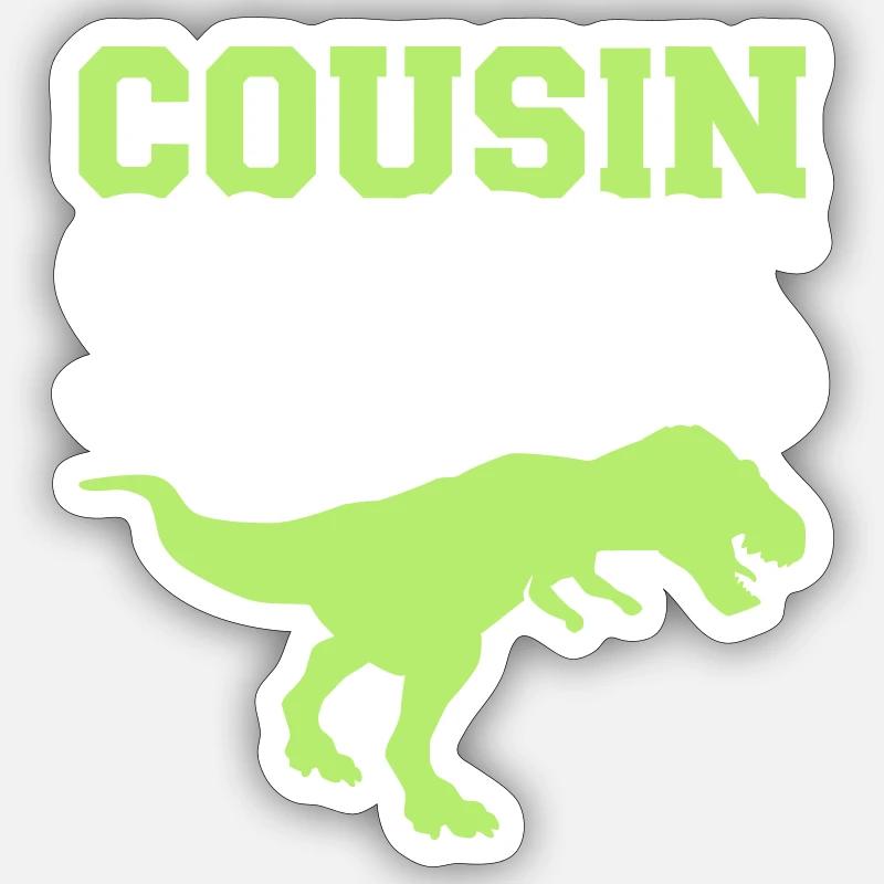 Cousin - Sticker Größe S (10 x 10 cm) - Mattweiß