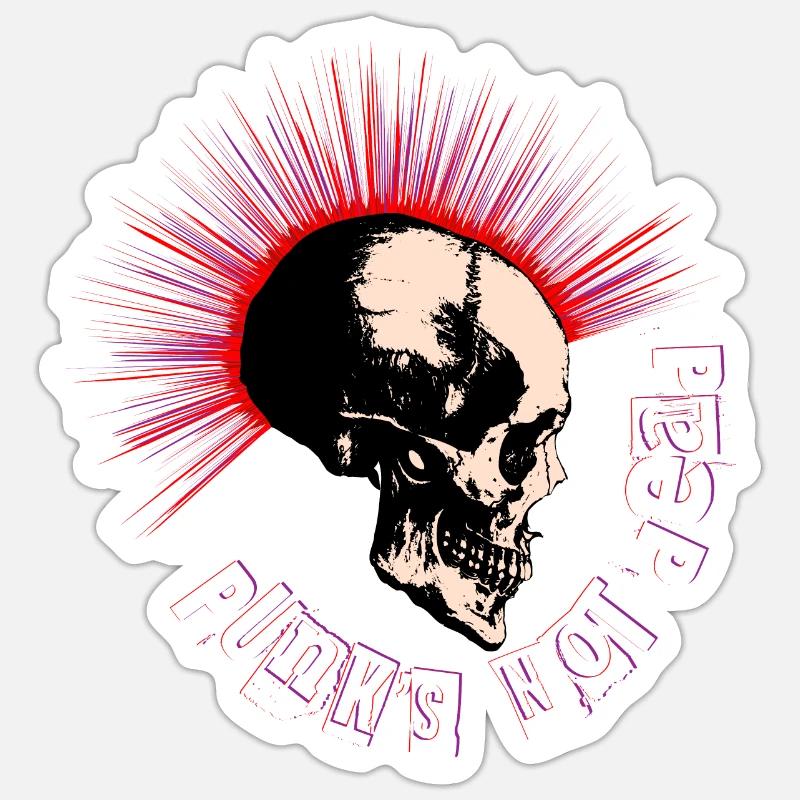 Punk's not dead - Sticker size S (10 x 10 cm) - white matte