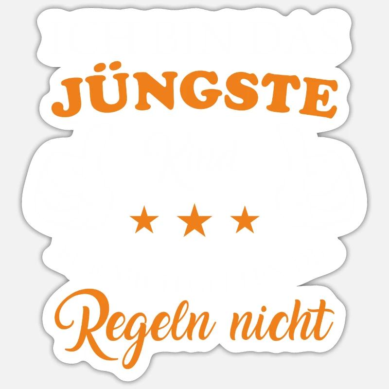 "Jüngste Kind" Sticker Größe S (10 x 10 cm)