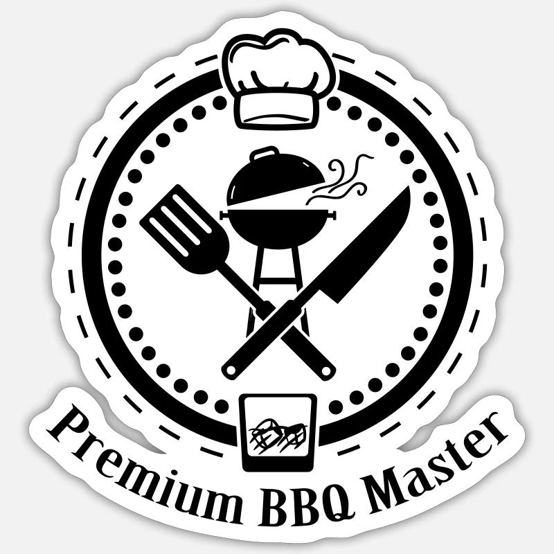 Premium BBQ Master Logo Sticker size S (10 x 10 cm)