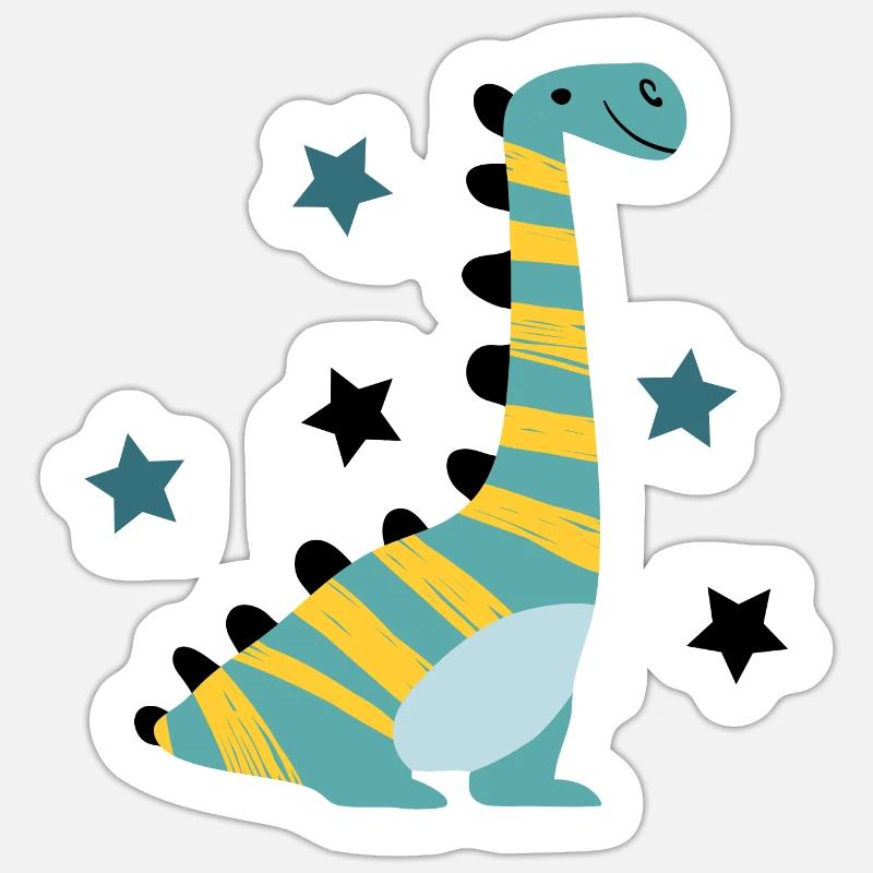 Dinosaur dinosaur - Sticker size S (10 x 10 cm) - white matte
