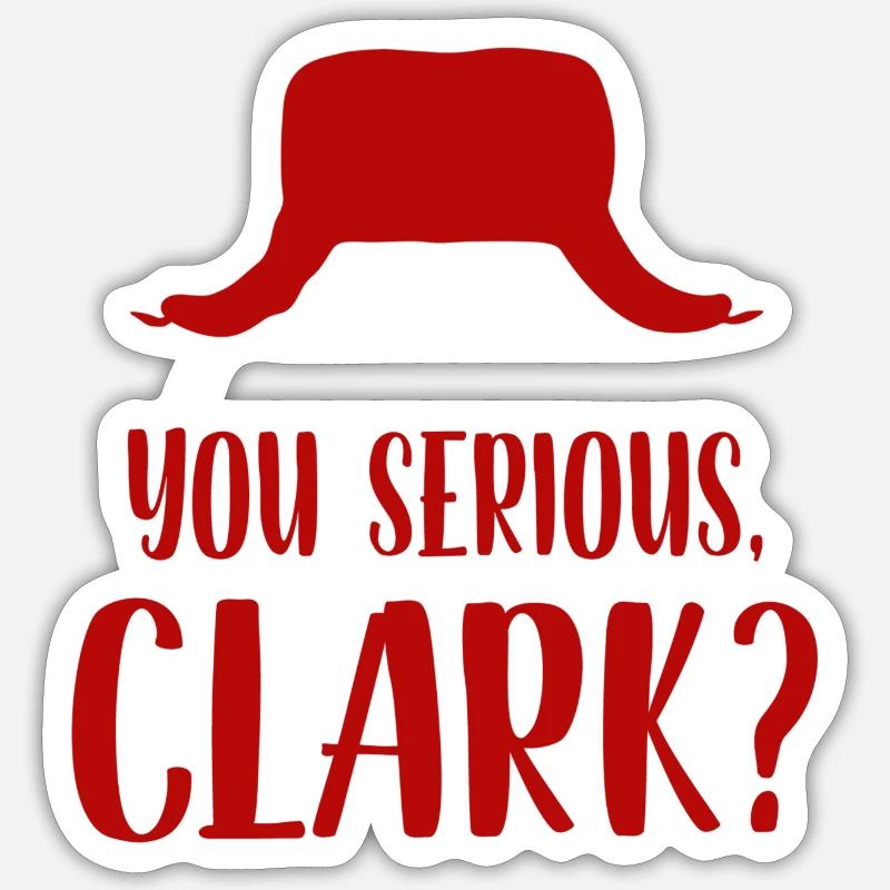 Du ernsthafter Clark - Sticker Größe S (10 x 10 cm) - Mattweiß