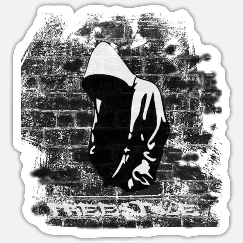Freestyle - Sticker taille S (10 x 10 cm) - blanc mat