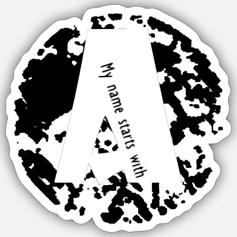 A - Sticker taille S (10 x 10 cm) - blanc mat