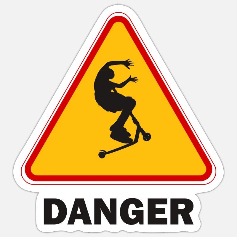 Rollts mit Freestyle DANGER Sticker Größe S (10 x 10 cm)