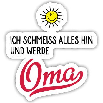 oma - Sticker Größe S (10 x 10 cm) - Mattweiß - Vorne