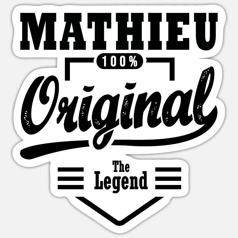 MATHIEU personalisiertes Geschenk Vorname Mathieu Sticker Größe S (10 x 10 cm)