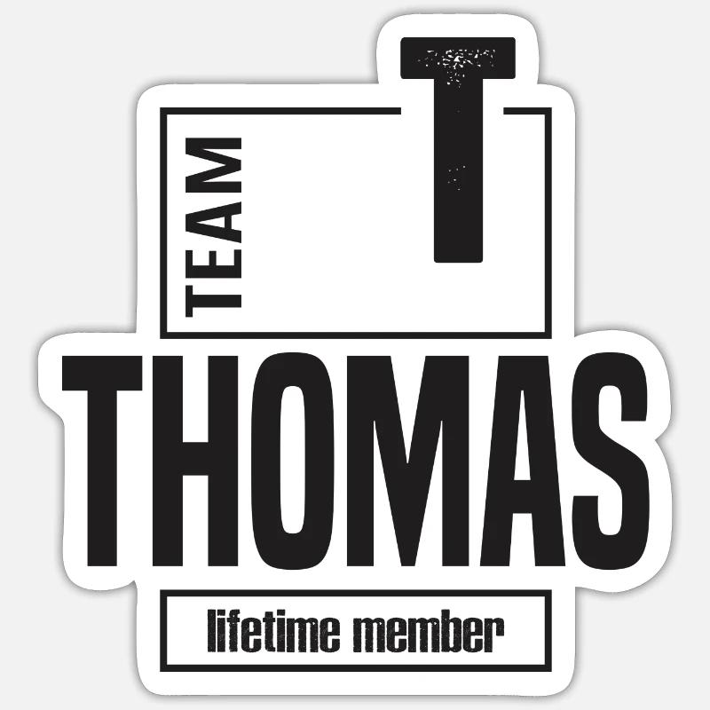 Thomas - Sticker size S (10 x 10 cm) - white matte
