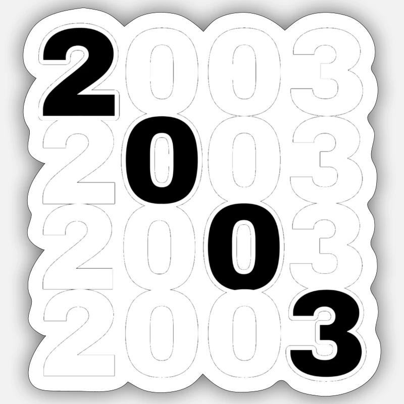 2003 Sticker Größe S (10 x 10 cm)