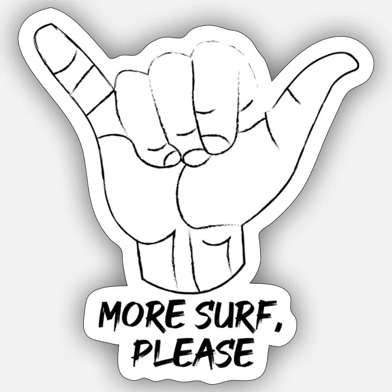 PLUS DE SURF, S’IL VOUS PLAÎT Sticker taille S (10 x 10 cm)